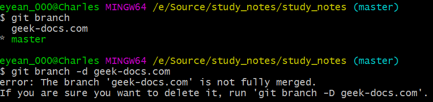 Git 删除分支