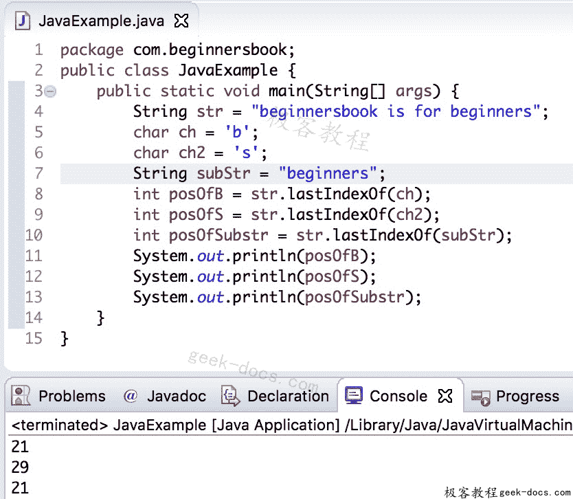 java-string-lastindexof