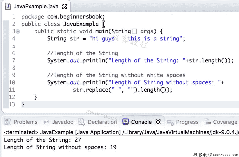 Java String length方法