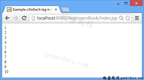 JSTL c:forEach c:forTokens 核心标签