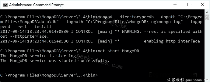 Windows 安装和配置 MongoDB